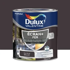 Peinture DULUX VALENTINE Ecran+ Fer Bois brûlé