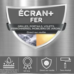 Peinture DULUX VALENTINE Ecran+ Fer Blanc