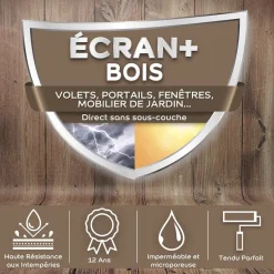 Peinture DULUX VALENTINE Ecran+ Bois Gris foncé