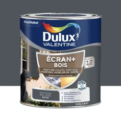 Peinture DULUX VALENTINE Ecran+ Bois Gris foncé
