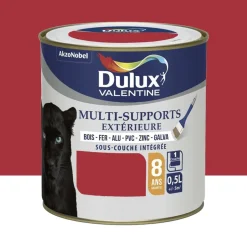 Peinture Dulux Valentine multi-supports extérieure Rouge coquelicot