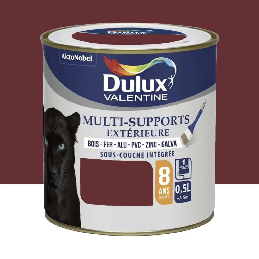 Peinture Dulux Valentine multi-supports extérieure Rouge Basque