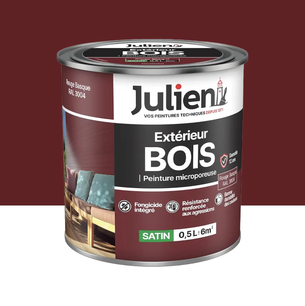 Peinture Extérieur Bois Microporeux Julien Rouge Basque