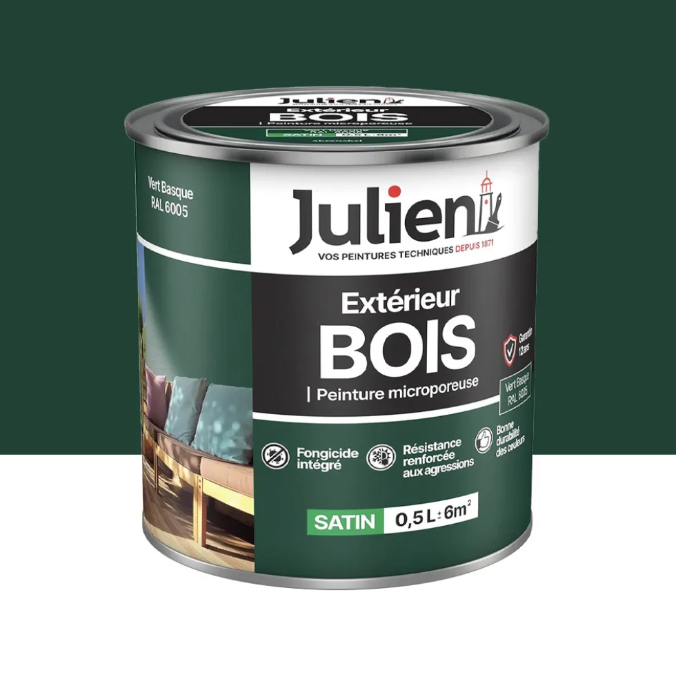 Peinture Extérieur Bois Microporeux Julien Vert Basque