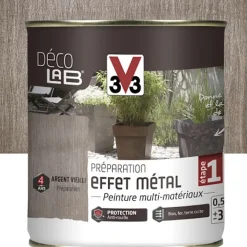 Peinture Extérieure Effet Métal Préparation V33 Argent vieilli