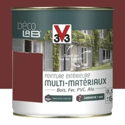 Peinture Extérieure Multi-Matériaux V33 Déco LAB Rouge Basque Satin