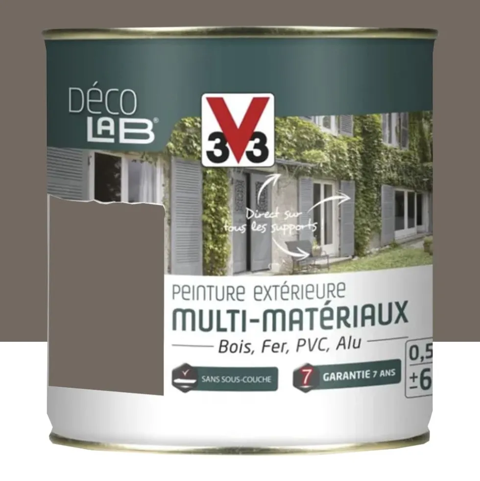 Peinture Extérieure Multi-Matériaux V33 Déco LAB Taupe Satin