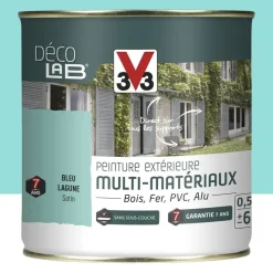 Peinture Extérieure Multi-Matériaux V33 Déco LAB Bleu lagune Satin
