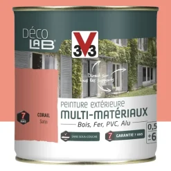 Peinture Extérieure Multi-Matériaux V33 Déco LAB Corail Satin