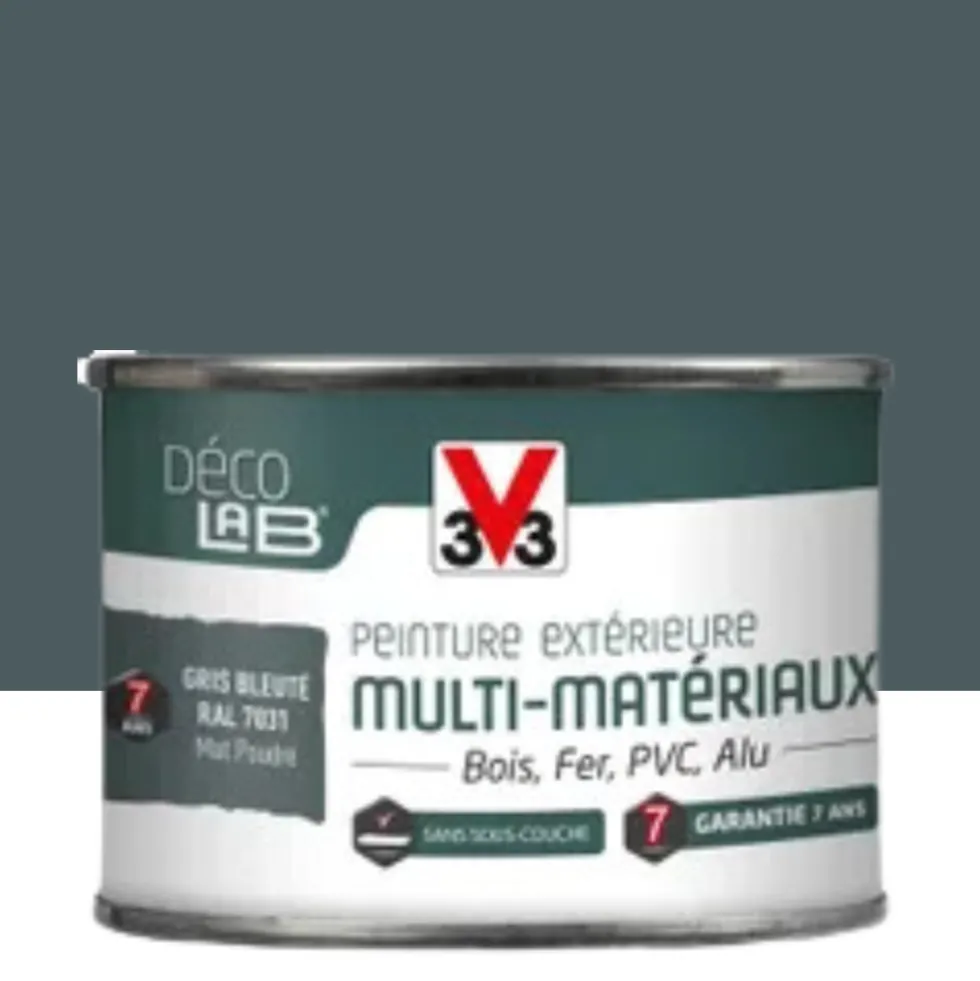 Peinture Extérieure Multi-Matériaux V33 Déco LAB Gris bleuté Mat Poudré