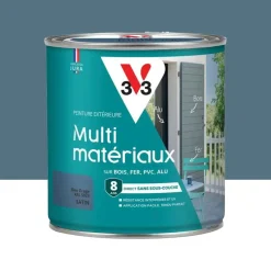 Peinture extérieure V33 Multi-matériaux Satin Bleu orage