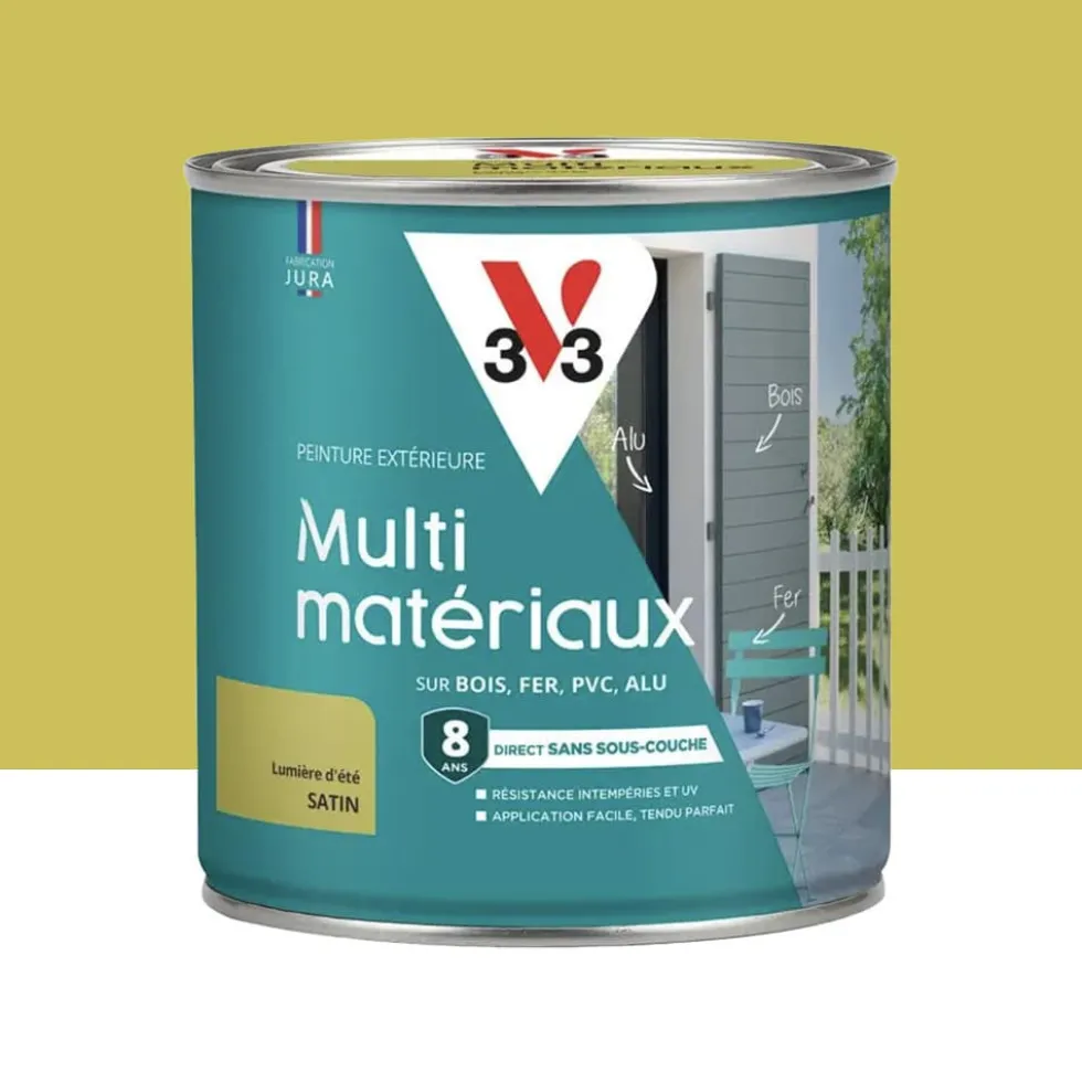 Peinture extérieure V33 Multi-matériaux Satin Lumière d'été