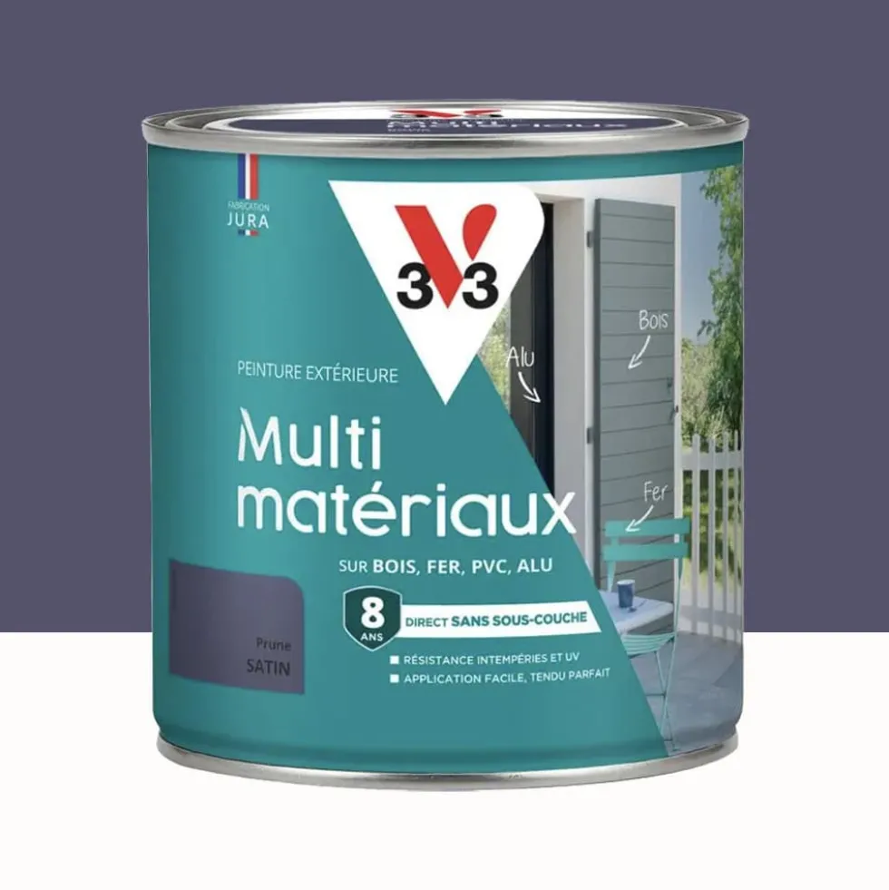 Peinture extérieure V33 Multi-matériaux Satin Prune