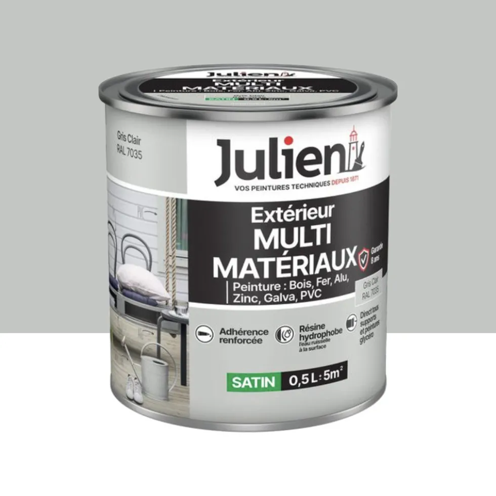 Peinture Extérieur Multi-matériaux Julien Gris Clair