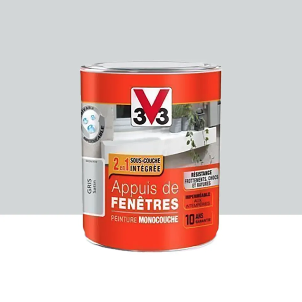 Peinture Façade Appuis de fenêtres V33 Gris Satin