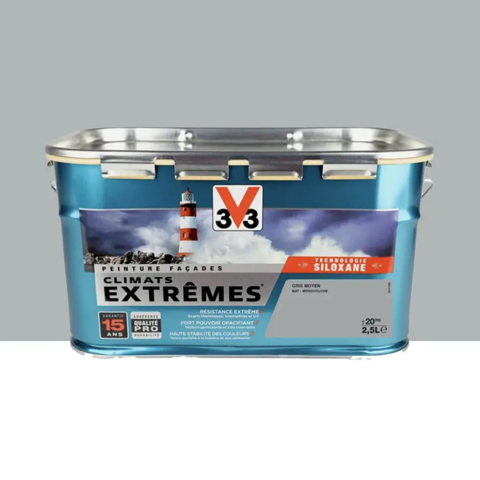 Peinture Façade V33 Climats Extrêmes Gris moyen