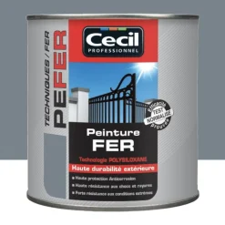 Peinture Fer Cécil Professionnel PE FER Gris martelé