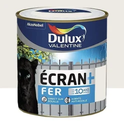 Peinture fer DULUX VALENTINE Ecran+ brillant Blanc crème