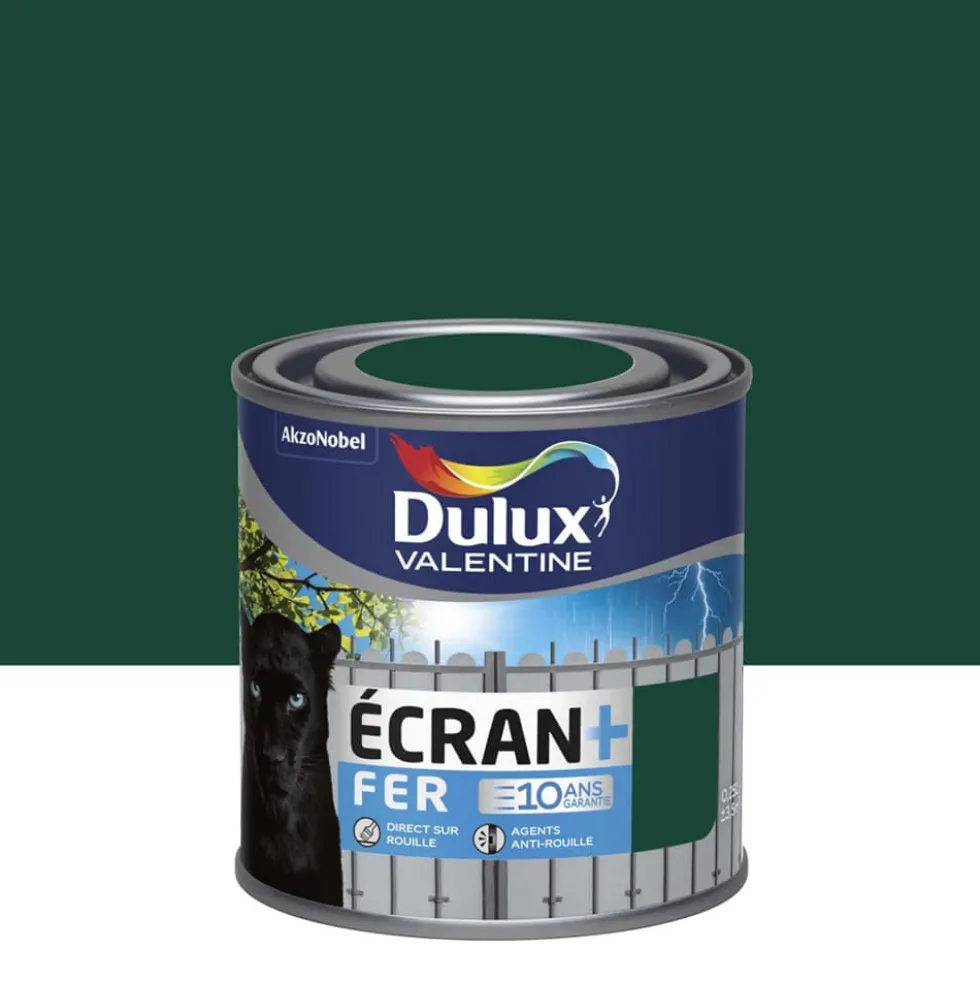 Peinture fer DULUX VALENTINE Ecran+ brillant Vert Basque