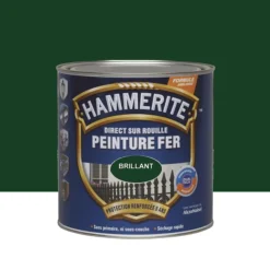 Peinture Fer Hammerite Direct sur Rouille Brillant Vert buisson