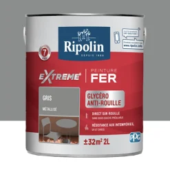 Peinture fer RIPOLIN eXtreme Gris Metallisé