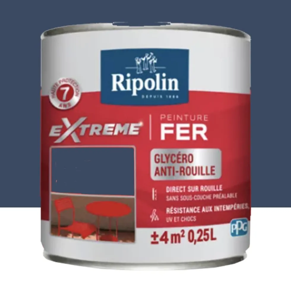 Peinture Fer RIPOLIN eXtrême Bleu Marine (ral 5003)
