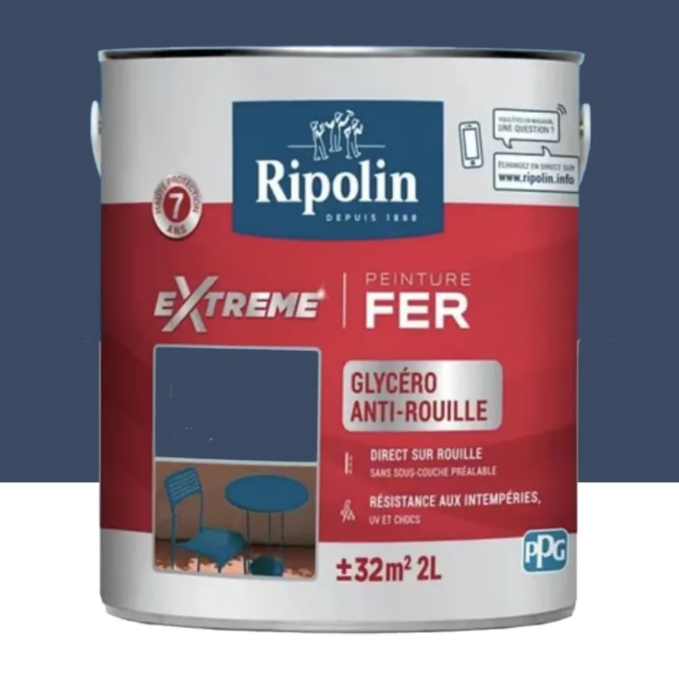 Peinture Fer RIPOLIN eXtrême Bleu Marine (ral 5003)
