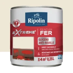 Peinture Fer RIPOLIN eXtrême Blanc Cassé (ral 1013)