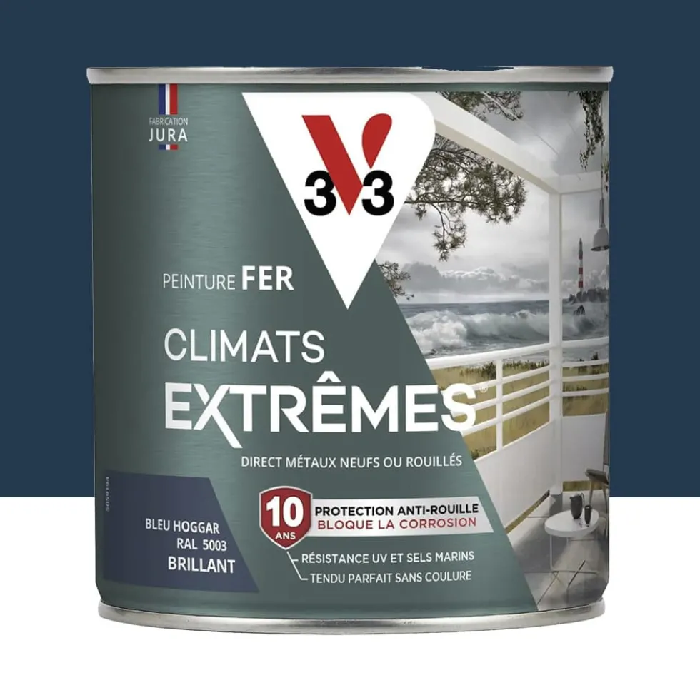 Peinture Fer V33 Climats Extrêmes Brillant Bleu Hoggar