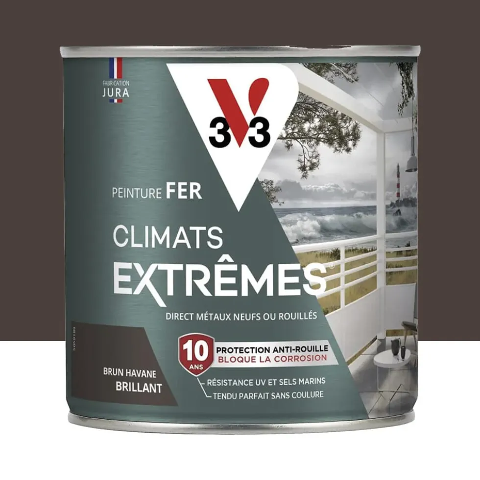 Peinture Fer V33 Climats Extrêmes Brillant Brun havane