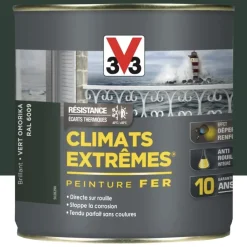 Peinture Fer V33 Climats Extrêmes Vert Omorika Brillant