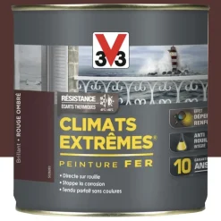 Peinture Fer V33 Climats Extrêmes Rouge ombré Brillant