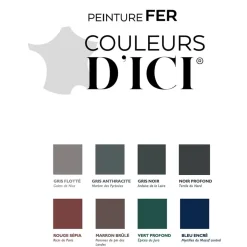 Peinture fer V33 Couleurs d'ICI Rouge sépia
