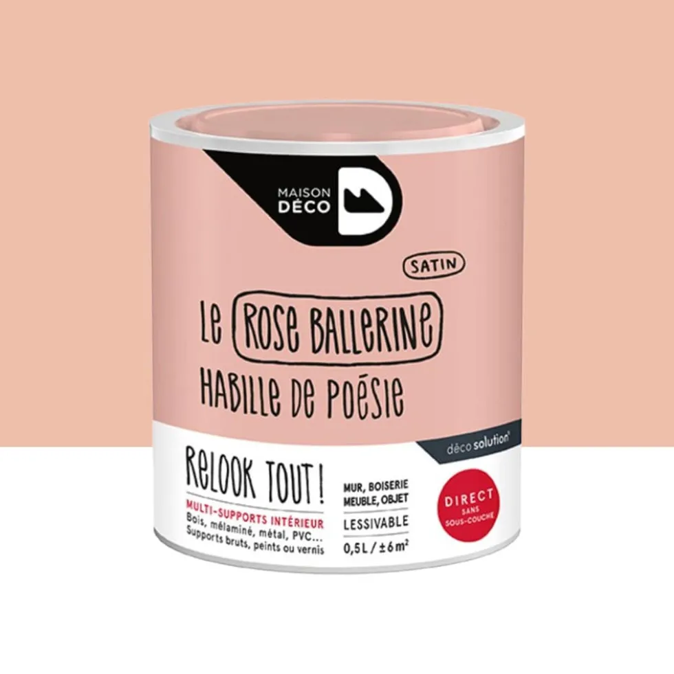 Peinture finition MAISON DECO Relook Tout Rose Ballerine
