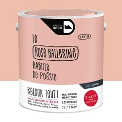 Peinture finition MAISON DECO Relook Tout Rose Ballerine