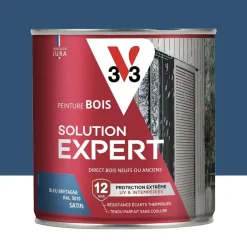 Peinture Glycéro Bois 12ans V33 Solution Expert Bleu Bretagne
