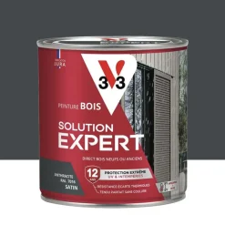 Peinture Glycéro Bois 12ans V33 Solution Expert Anthracite