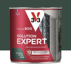 Peinture Glycéro Bois 12ans V33 Solution Expert Vert Basque
