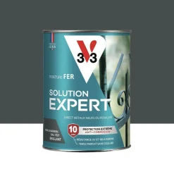Peinture Glycéro Fer 10ans V33 Solution Expert Noir charbon