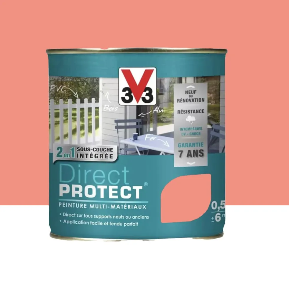 Peinture Glycéro Multi-matériaux V33 Direct Protect Corail