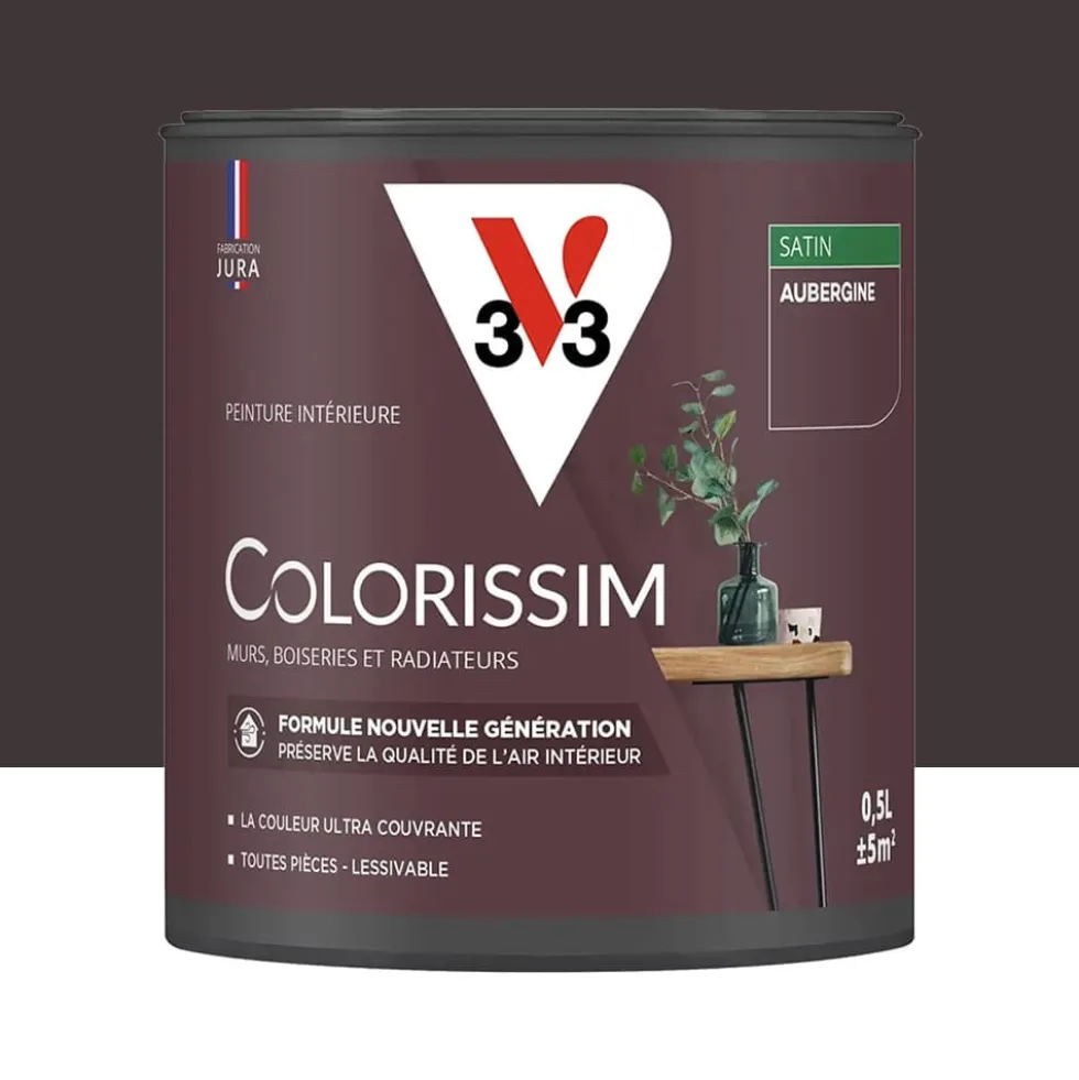 Peinture intérieure V33 Colorissim Satin Aubergine