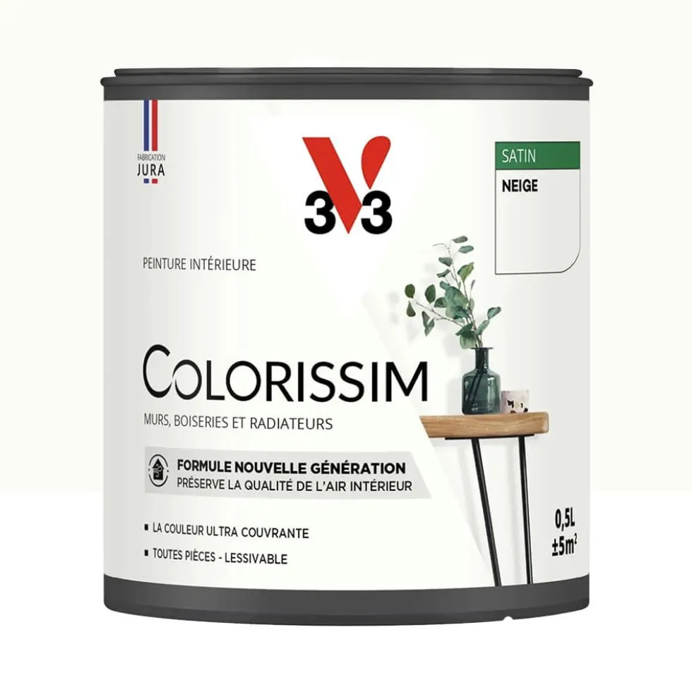 Peinture intérieure V33 Colorissim Satin Neige