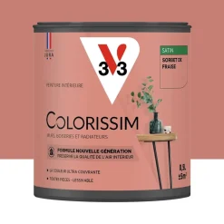 Peinture intérieure V33 Colorissim Satin Sorbet fraise