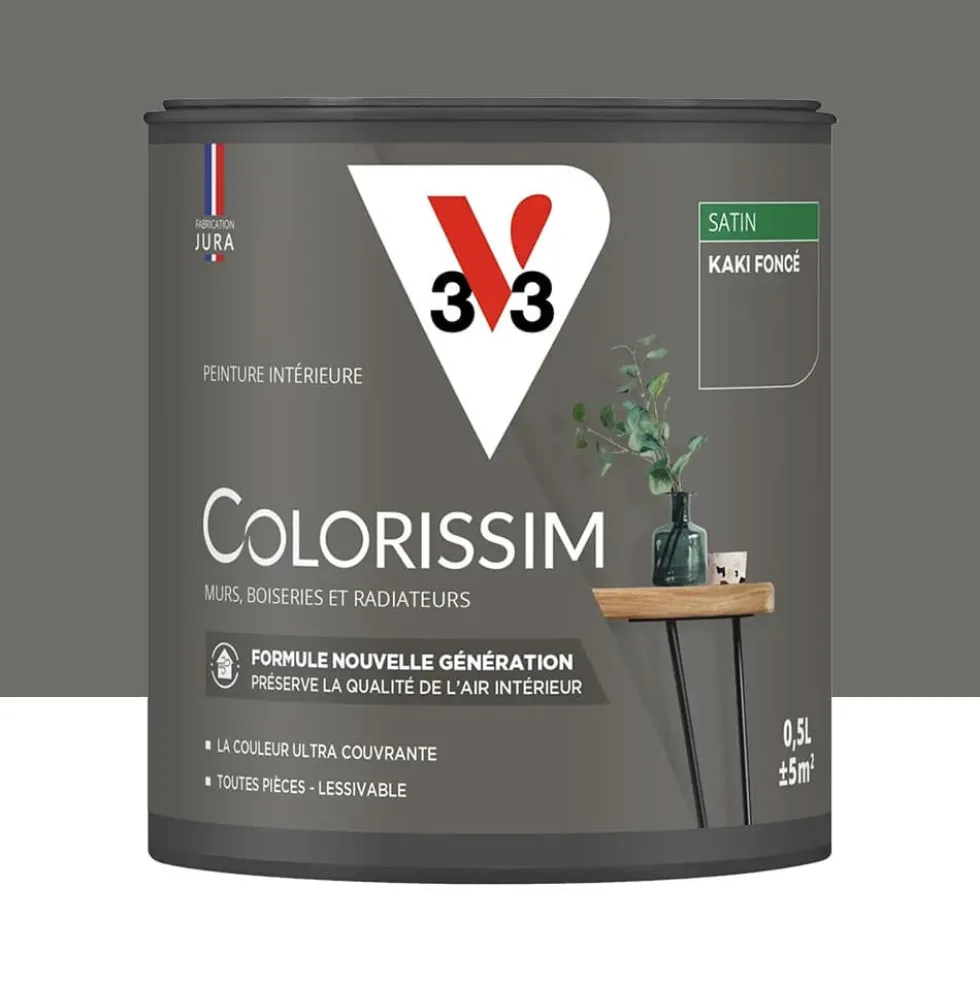 Peinture intérieure V33 Colorissim Satin Kaki foncé