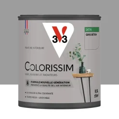 Peinture intérieure V33 Colorissim Satin Gris béton