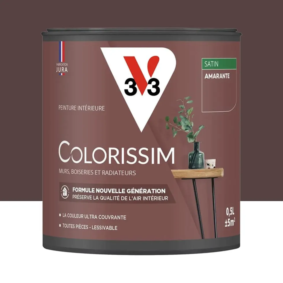 Peinture intérieure V33 Colorissim Satin Amarante