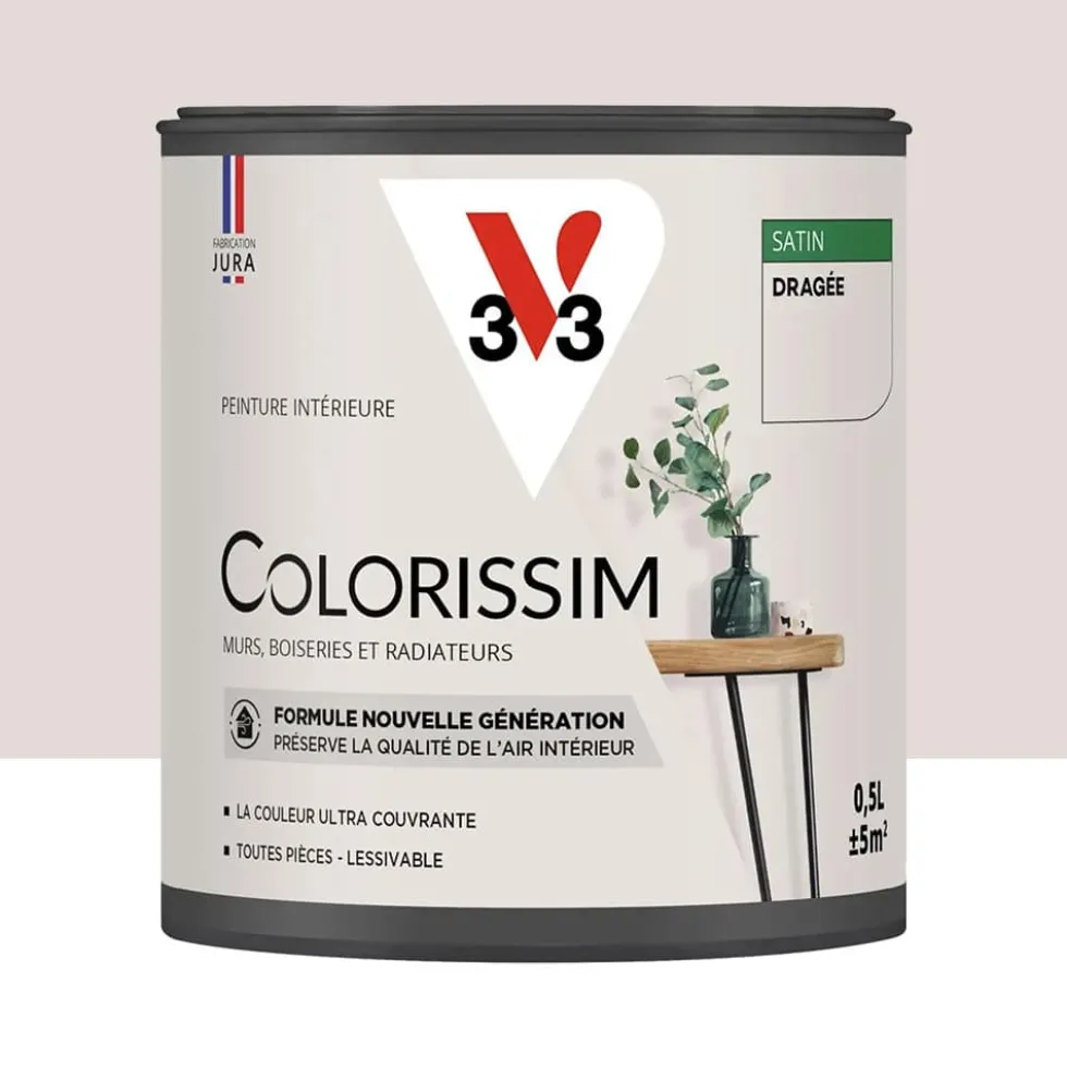 Peinture intérieure V33 Colorissim Satin Dragée