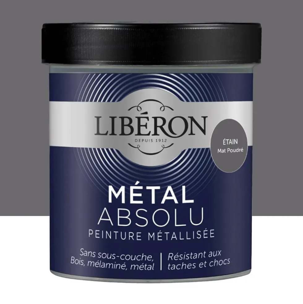 Peinture Libéron Métal Absolu Mat poudré Etain