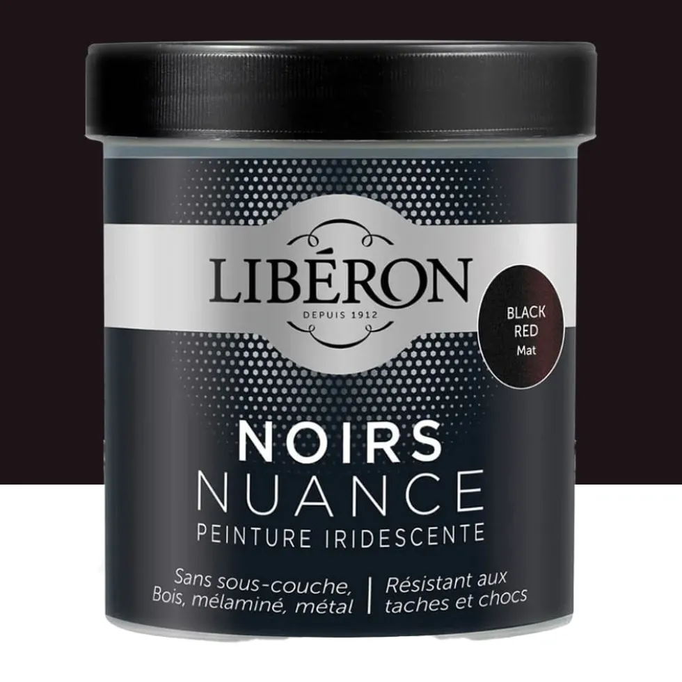 Peinture LIBÉRON Noirs Nuance Black Red mat