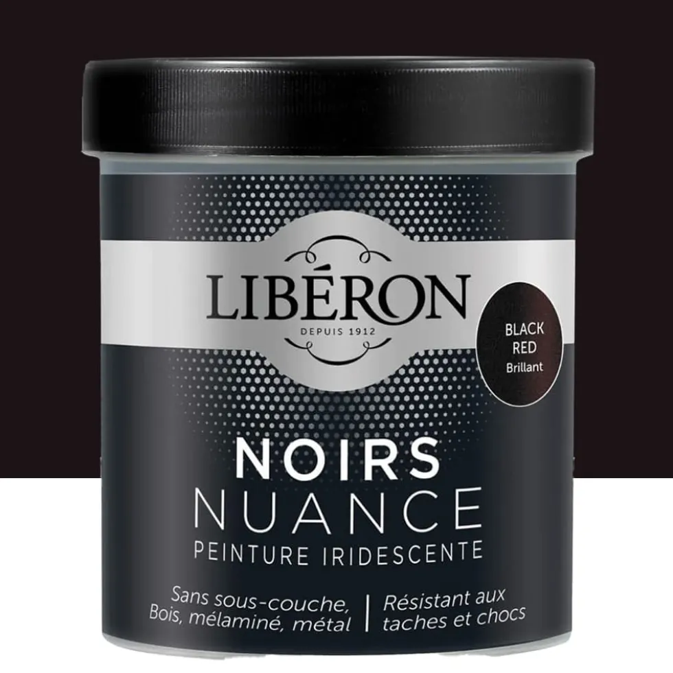 Peinture LIBÉRON Noirs Nuance Black Red brillant